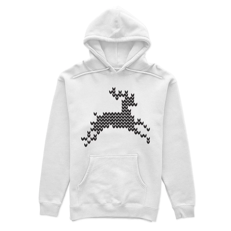 Cerf géométrique en motifs hexagonaux Femme Sweat à capuche