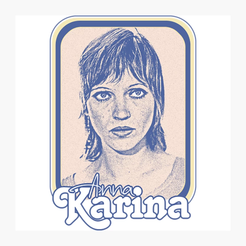 Anna Karina  ORIGINAL Retro Nouvelle Vague Fan Design Pin