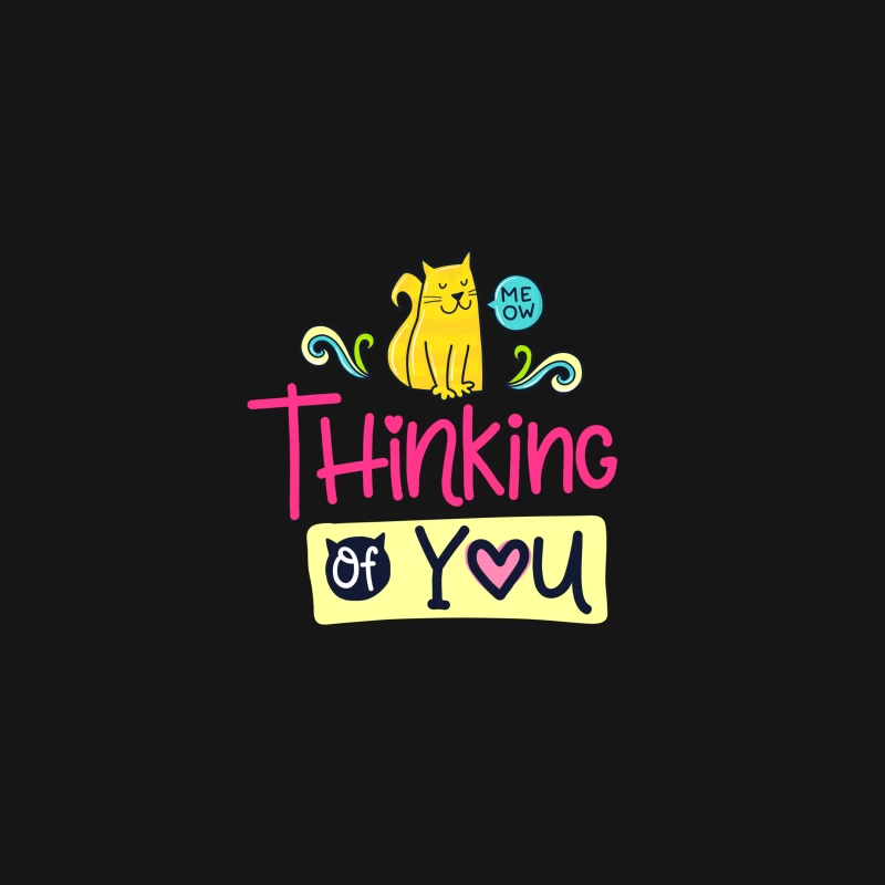 Carte mignonne avec chat et message amical Femme T-Shirt
