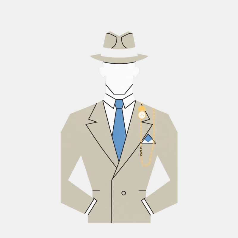 Minimalist Illustration of Invisible Man in Formal Attire Male Tank Top