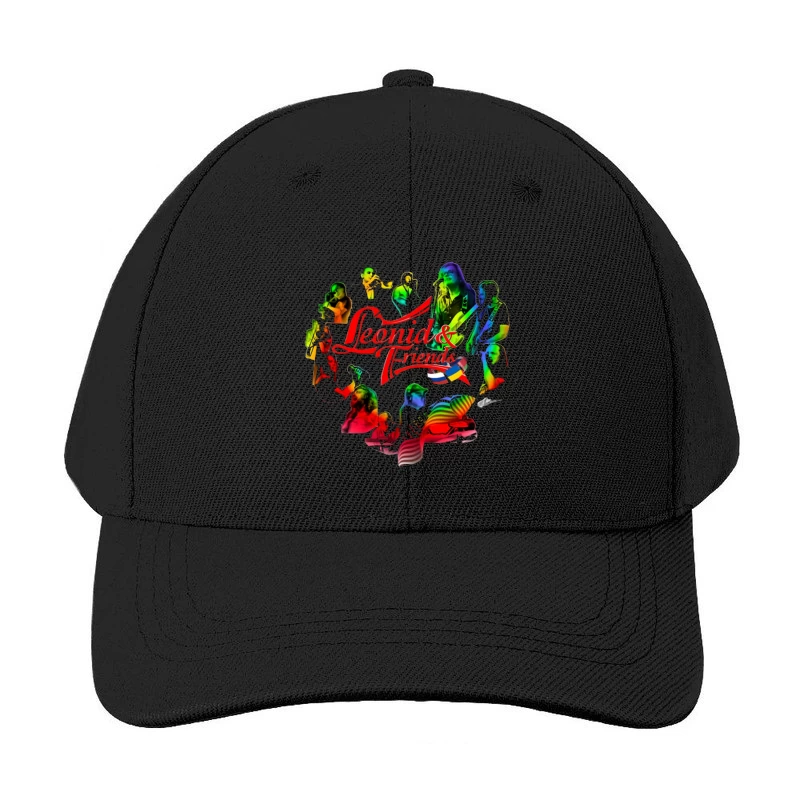 Leonid & Friends: Colorful Musical Band Artwork Baseball Cap