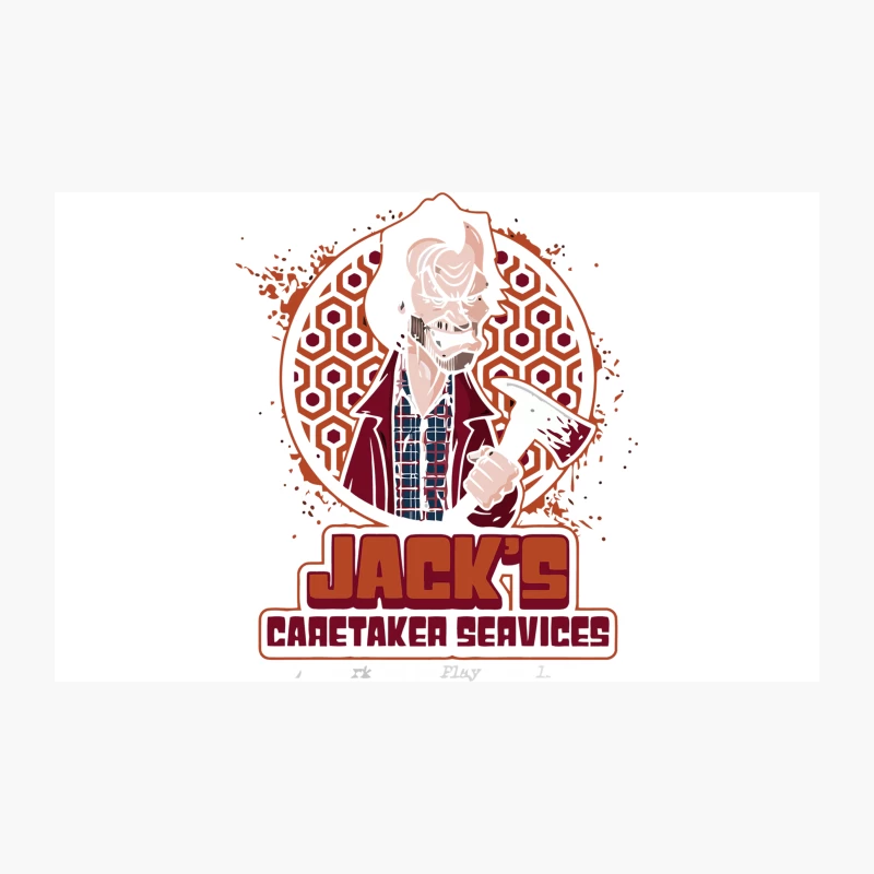 Vintage-Style Horror Movie Graphic: Jack's Caretaker Services Travel Mug