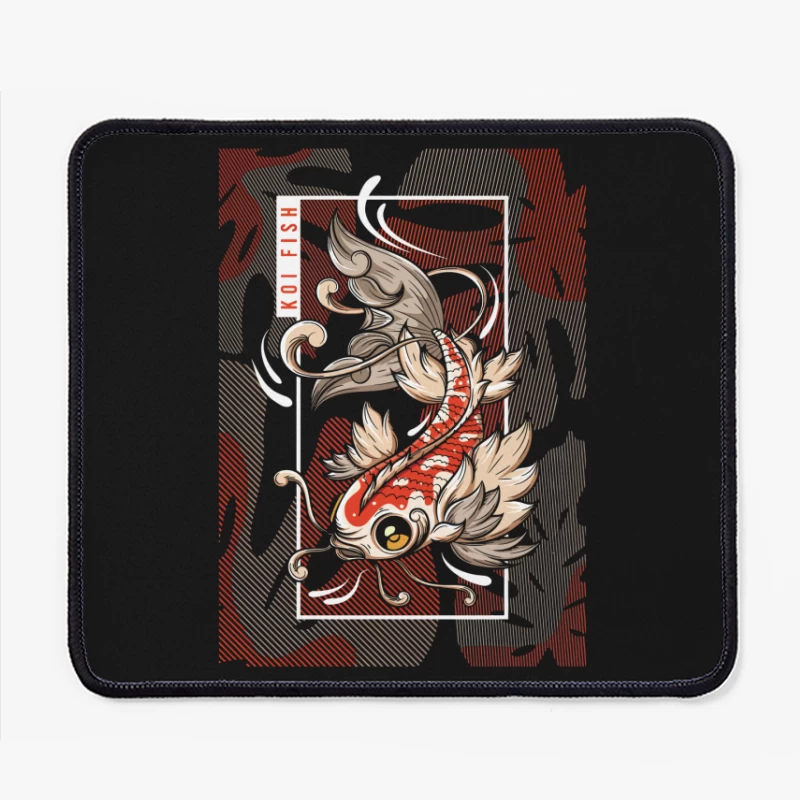 Koi Fish Art with a Contemporary Edge Mouse Pad