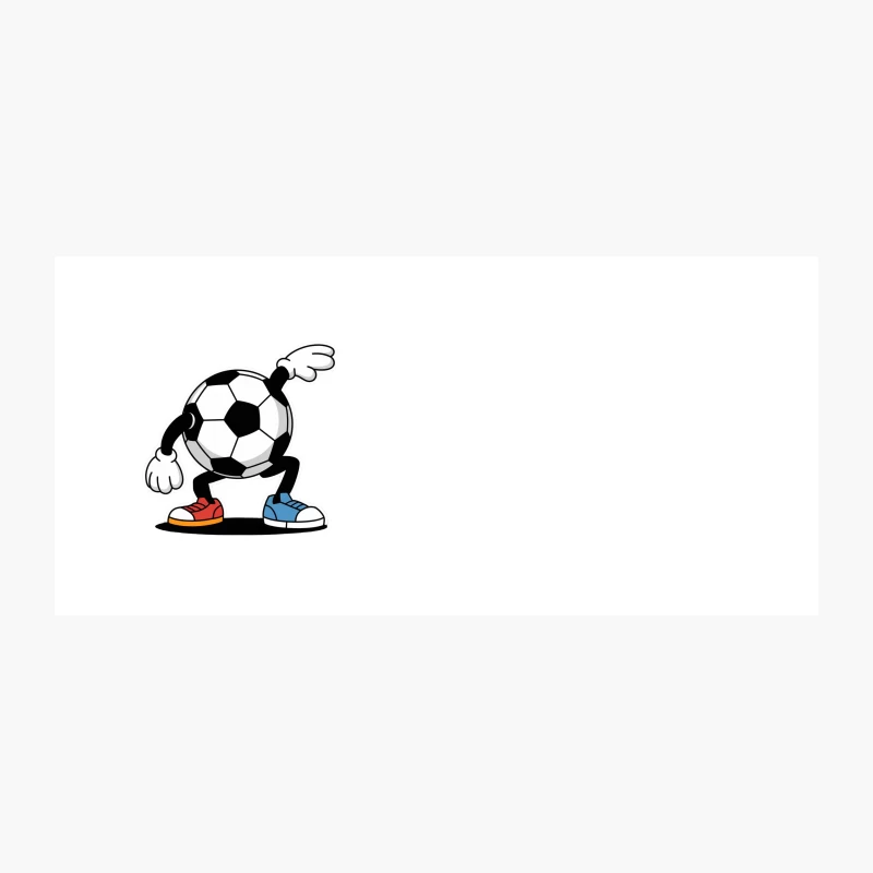 Animated Soccer Ball Character with Mismatched Shoes Coffee Mug