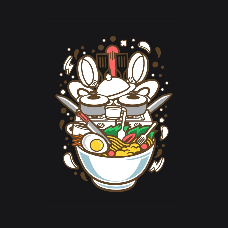 Bol de Ramen Artistique Femme Sweat à capuche