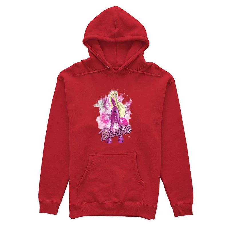 Lila Barbie Mode Illustration Damen Pullover Hoodie