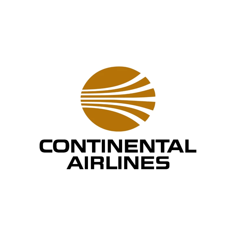 Continental Airlines Vintage Corporate Logo with Gold Globe Design Tapestry