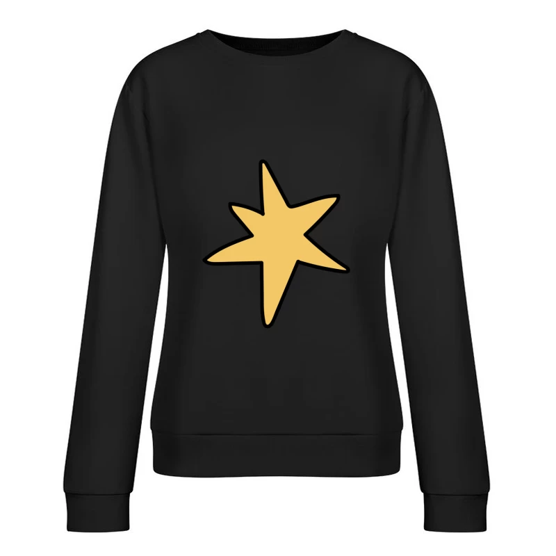 Étoile dorée abstraite Femme Sweat-shirt à enfiler
