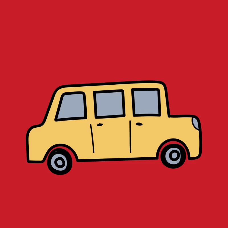 Voiture jaune dessinée à la main Homme Sweat à capuche