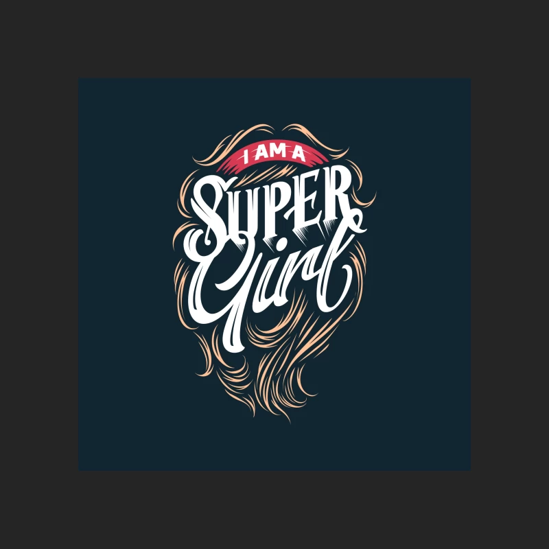 Design de typographie Super Girl Homme Sweat-shirt à enfiler