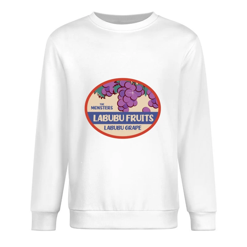 Labubu Fruchtetikett mit Trauben Herren Pullover Sweatshirt