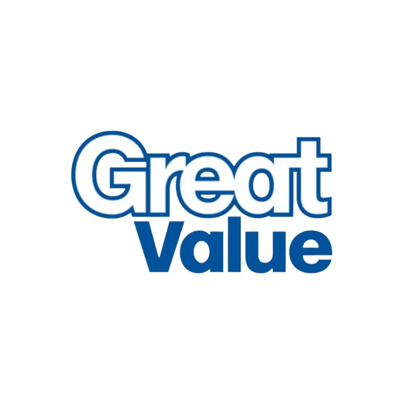 Great Value Walmart Store Brand Logo in Blue Text Mouse Pad