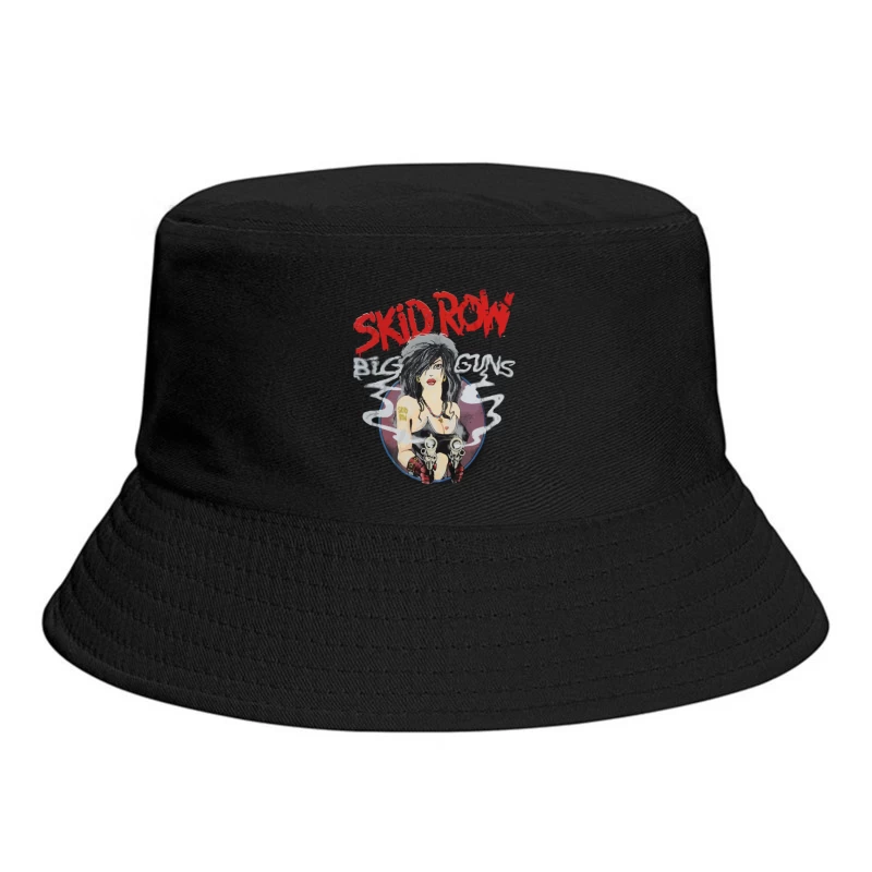 Skid Row Big Guns Vintage Rock Band Artwork Bucket Hat