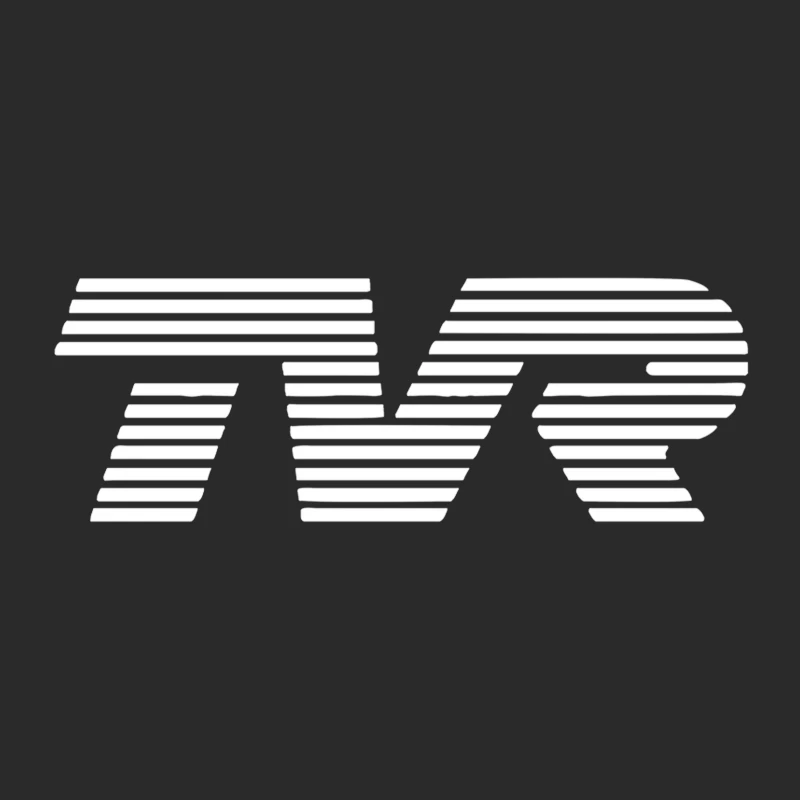 Minimalist TVR Logo Design with Line Pattern Baseball Cap