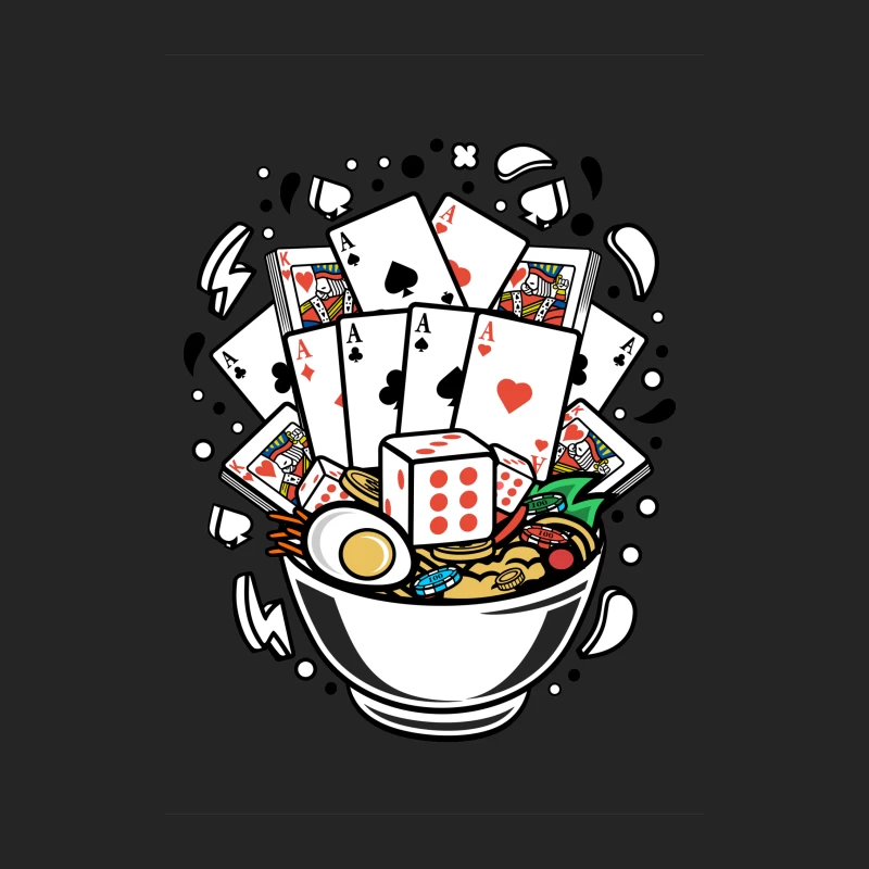 Ramen de Casino : Dés et Cartes Femme Sweat-shirt à enfiler