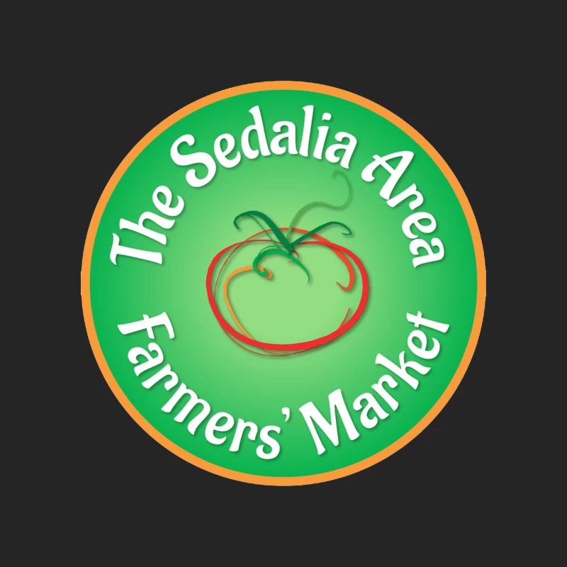 Sedalia Area Farmers' Market Circular Green Logo with Tomato Design Female Pullover Sweatshirt