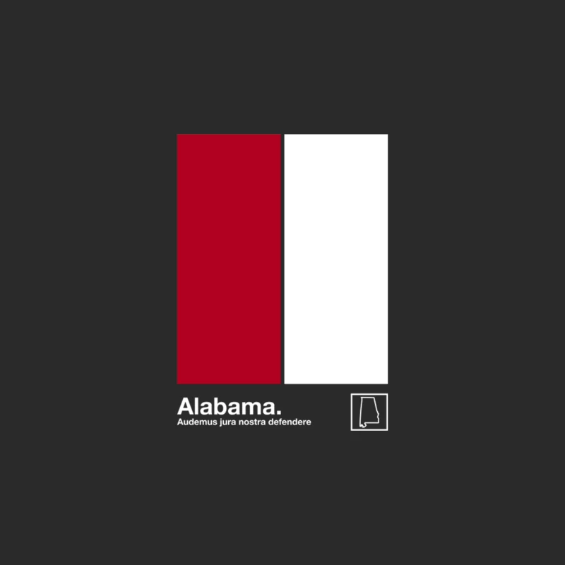 Alabama State Flag   Original Minimalist Artwork Poster Design Baseball Cap