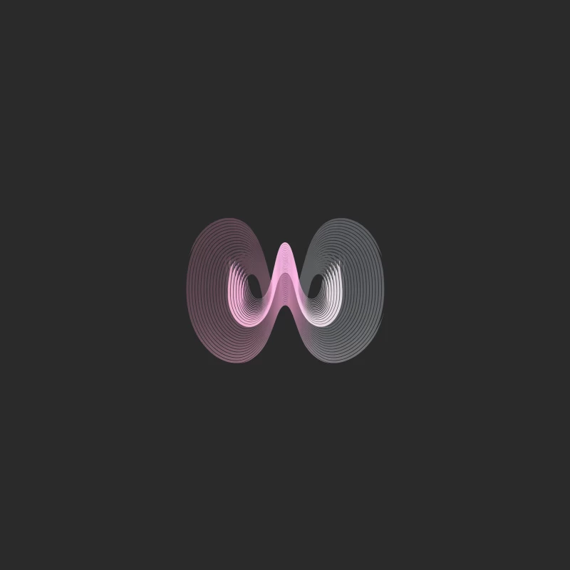 Abstract 3D Spiral Geometric Symmetry in Pink and Gray Baseball Cap