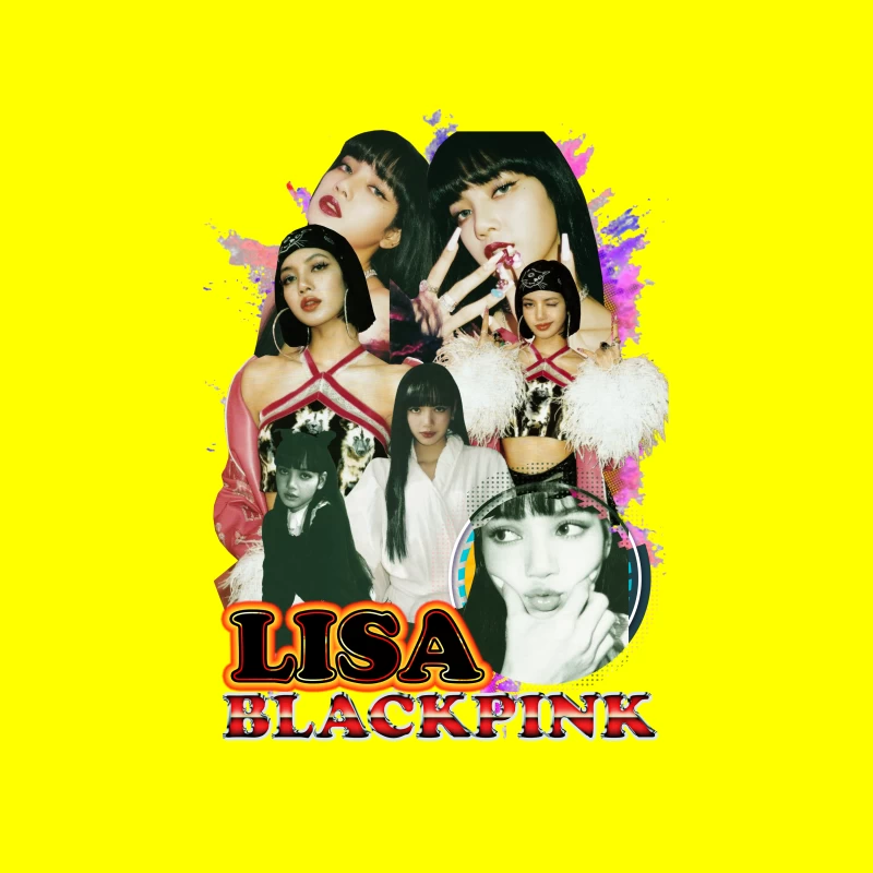 Collage of Lisa from BLACKPINK Tapestry