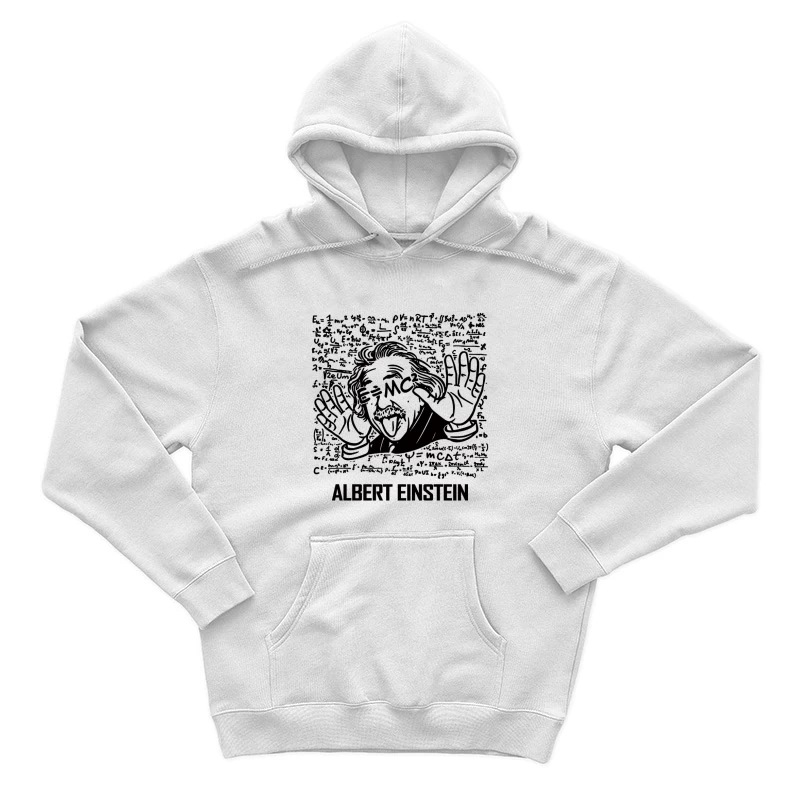 Albert Einstein Illustration mit Text Herren Pullover Hoodie