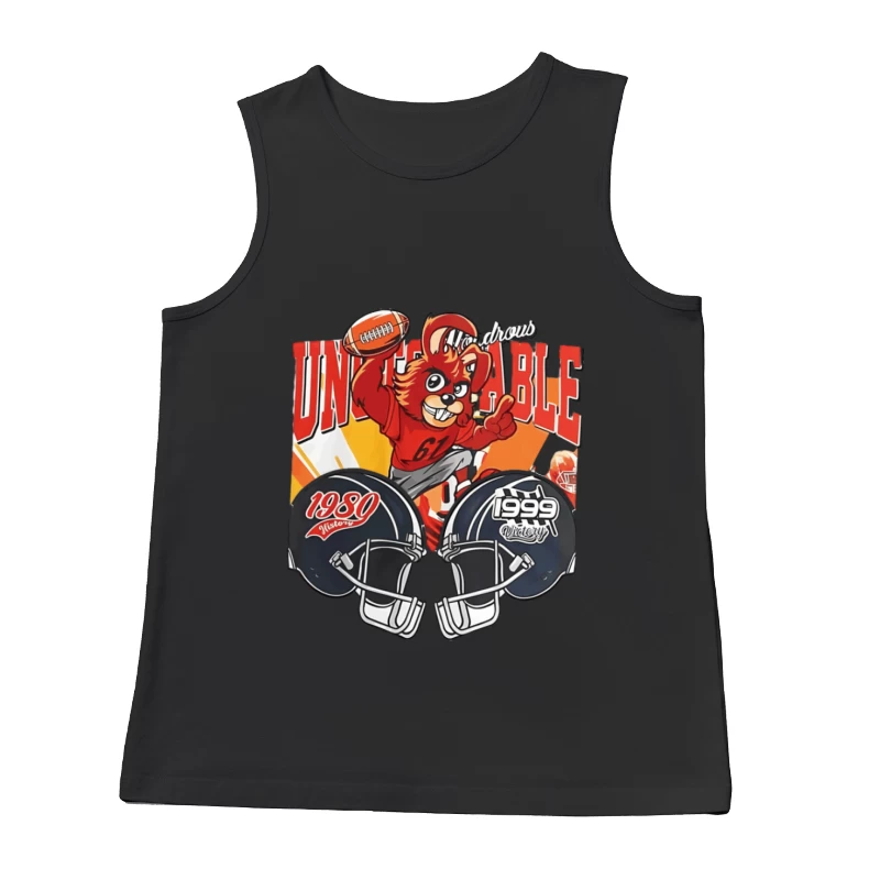 Unbezwingbarer Maskottchen-Fußball Herren Tanktops