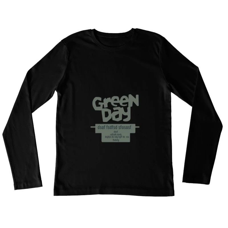 Design del testo di Green Day Maglietta maniche lunghe Donna
