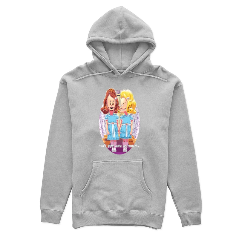 Humorous Cartoon Parody of Horror Characters Female Pullover Hoodie