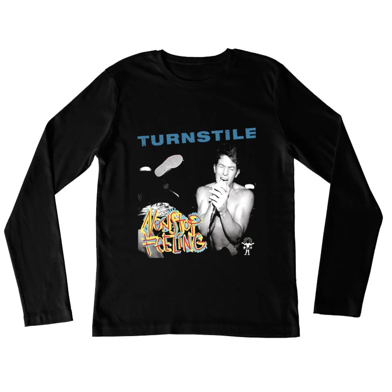 Turnstile: Nonstop Feeling Album Cover with Graffiti Art Female Long Sleeve T-Shirt