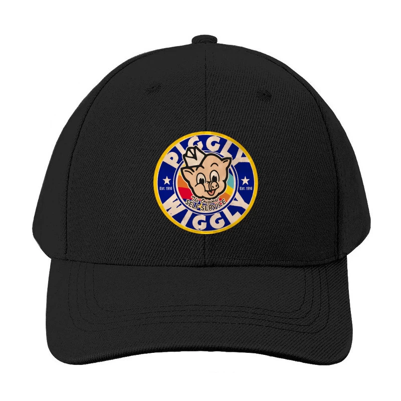 Vintage Piggly Wiggly Supermarket Logo - The Original Self Service Store Since 1916 Baseball Cap