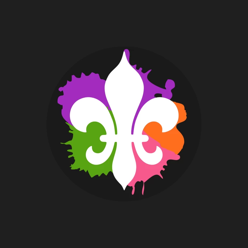 Fleur-de-lis avec éclaboussures colorées Homme Débardeur