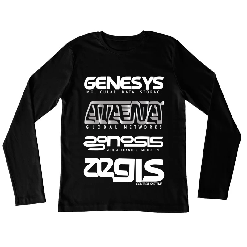 Futuristische Technologie-Logosammlung Damen Langarm T-Shirt