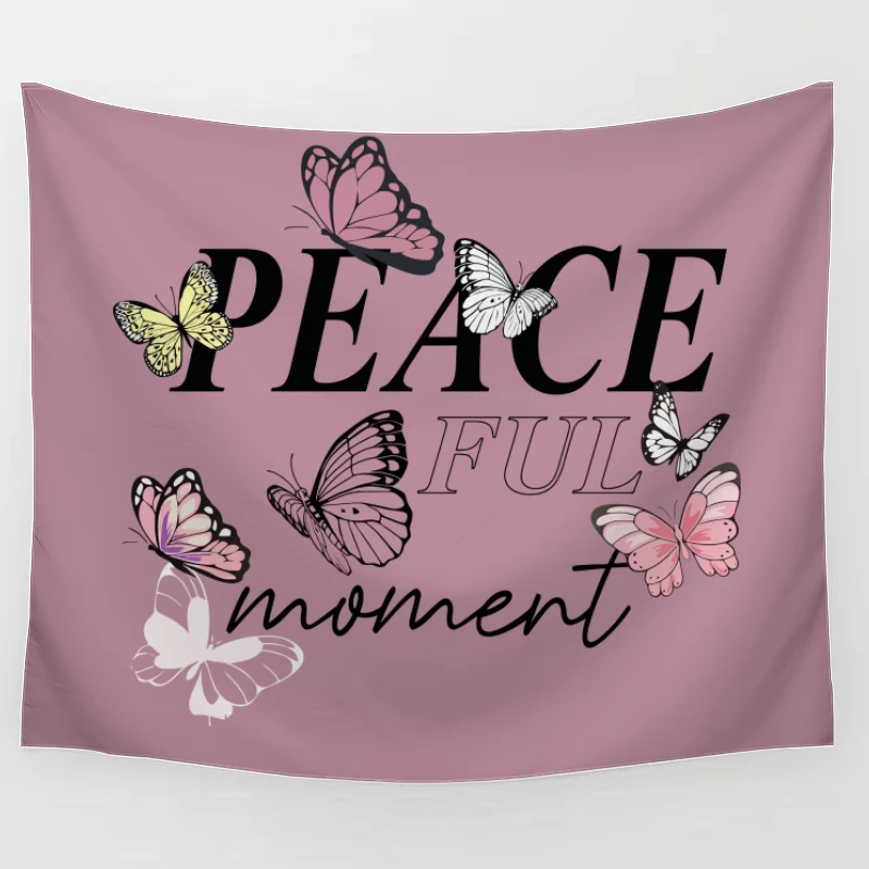 Peaceful Moment – Elegant Butterfly Serenity Tapestry