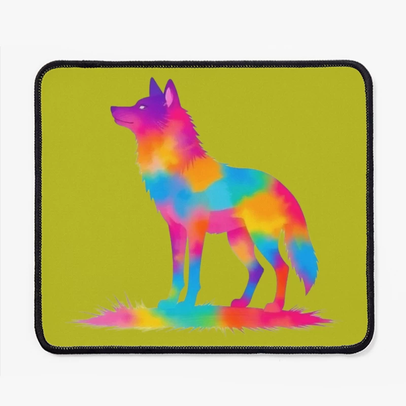 Colorful Unicorn Silhouette Illustration Mouse Pad