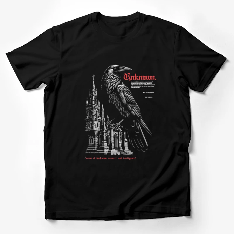 Rabe und gotische Architektur Herren T-Shirt