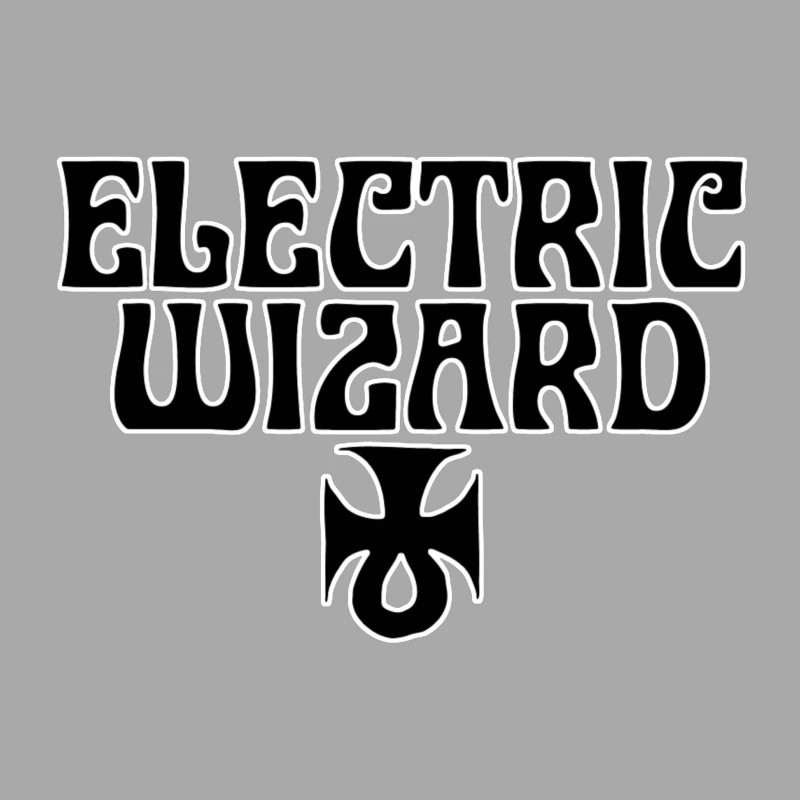 Electric Wizard Doom Metal Band Logo with Iron Cross Female Pullover Hoodie