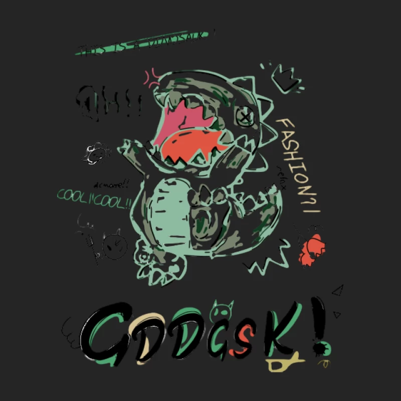 Modischer Dinosaurier mit Krone und Text Damen Pullover Sweatshirt