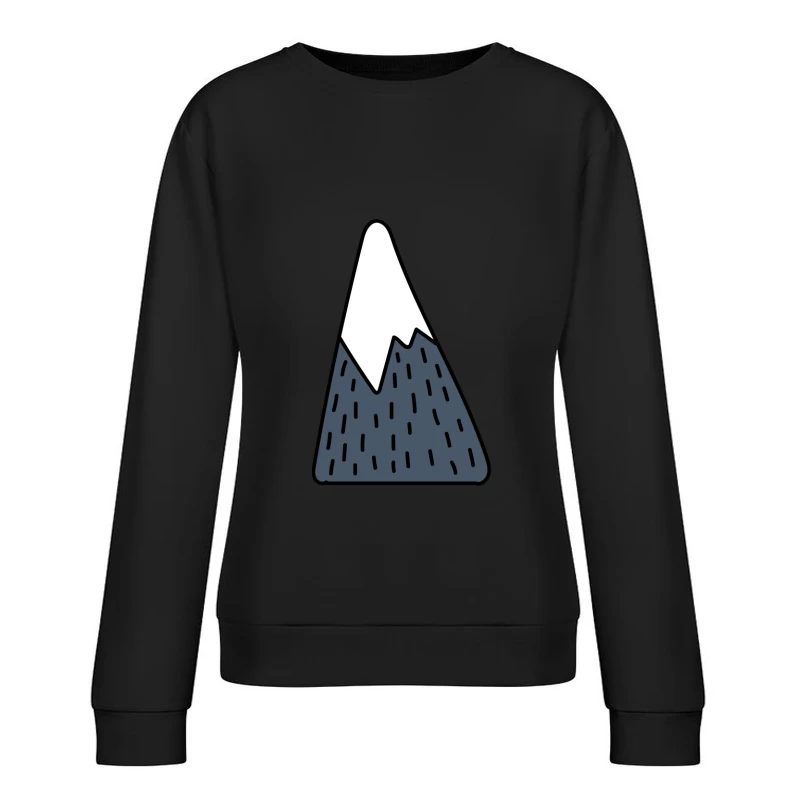 Montagne stylisée avec sommet enneigé Femme Sweat-shirt à enfiler