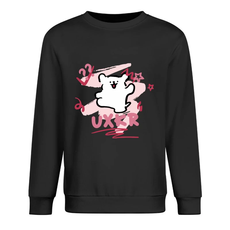 Niedlicher Bär mit Sternen Herren Pullover Sweatshirt