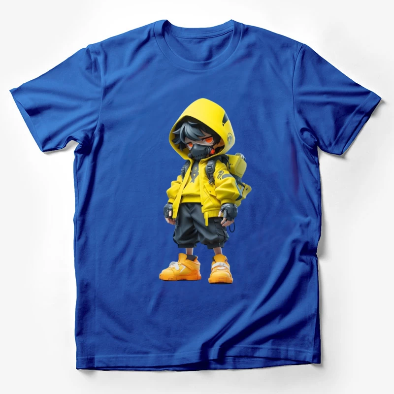 Kreatives Streetwear-Design mit gelbem Hoodie Herren T-Shirt