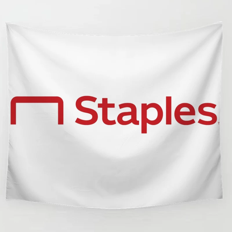 Staples Office Supply Retail Company Logo in Red Tapestry