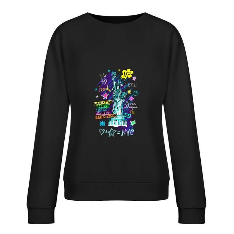 Freiheitsstatue NYC Graffiti Design Damen Pullover Sweatshirt