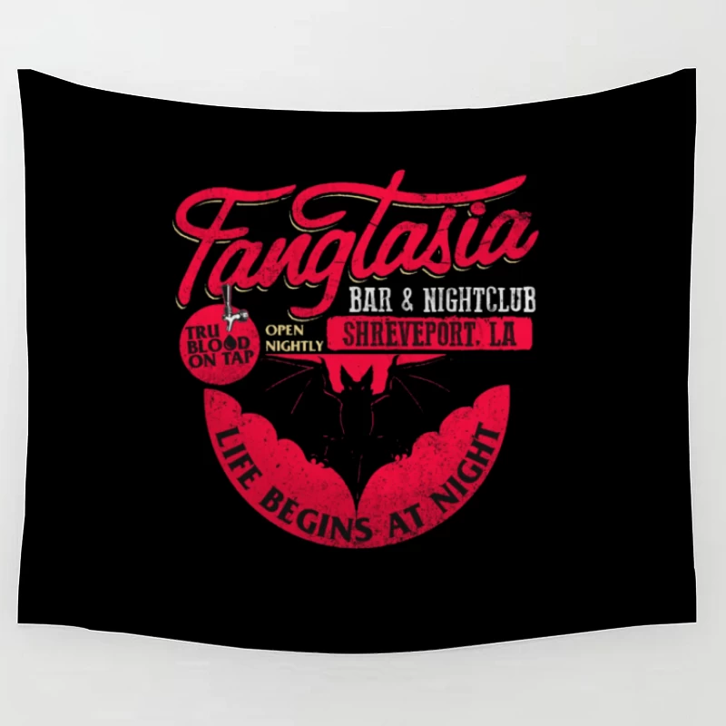 Fangtasia Nightclub Vintage Tapestry