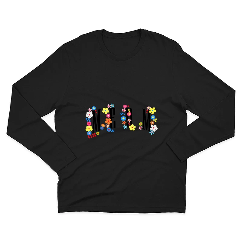 Bunte Blumenmuster Herren Langarm T-Shirt