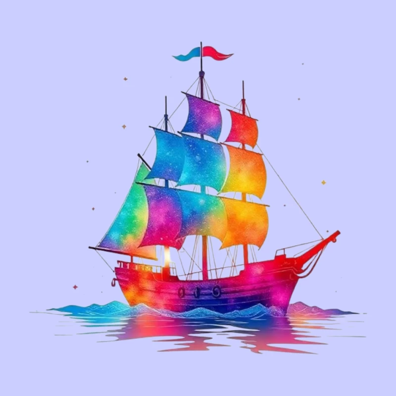 Colorful Sailing Ship Pin