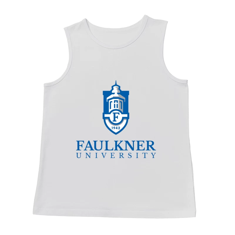 Faulkner University Logo - Educational Shield with Church Spire Design from 1942 Male Tank Top