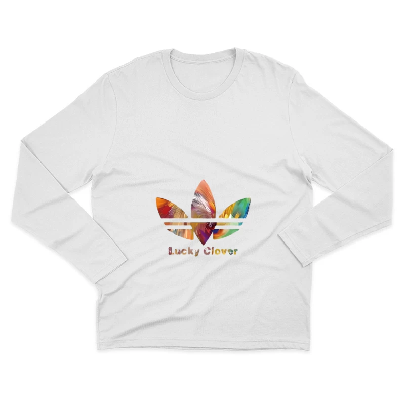 Buntes Logo mit Kleeblatt Herren Langarm T-Shirt
