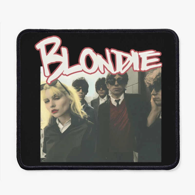 Vintage Blondie Band Album Cover from the 1970s New Wave Era Mouse Pad