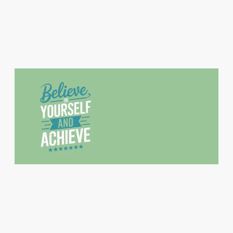 Inspiring Teal Believe Typography Motivational Design Coffee Mug
