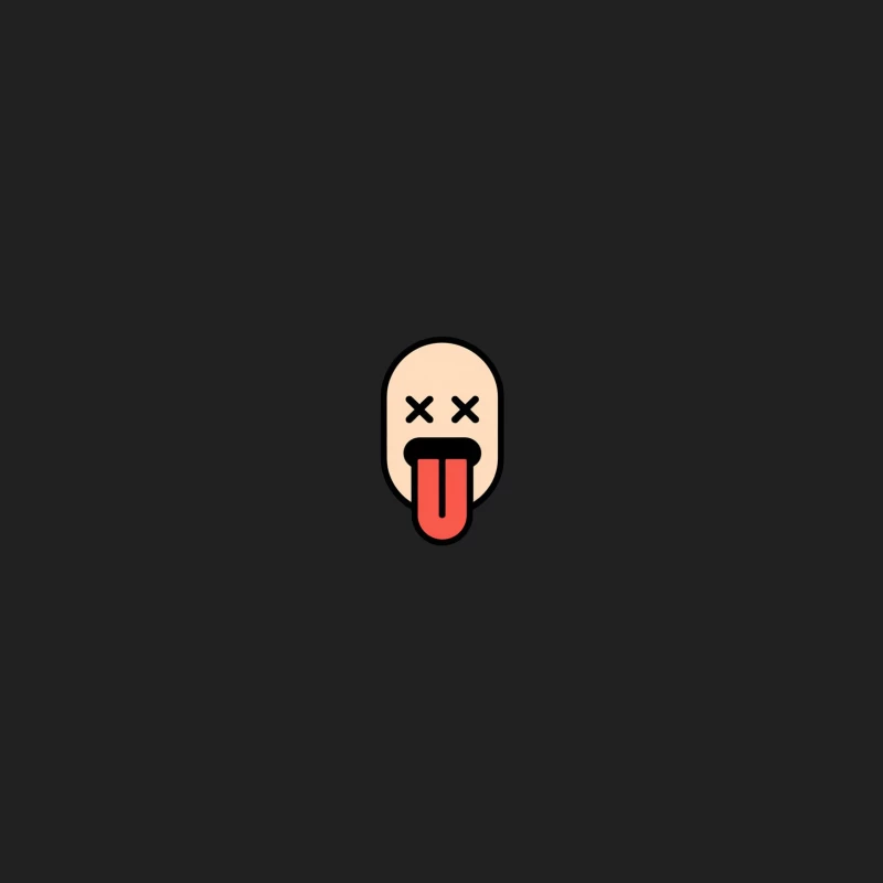 Dead-Eyed Tongue Out Cartoon Emoji Icon Bucket Hat