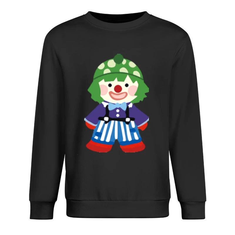 Bunter Clown mit grüner Mütze Herren Pullover Sweatshirt